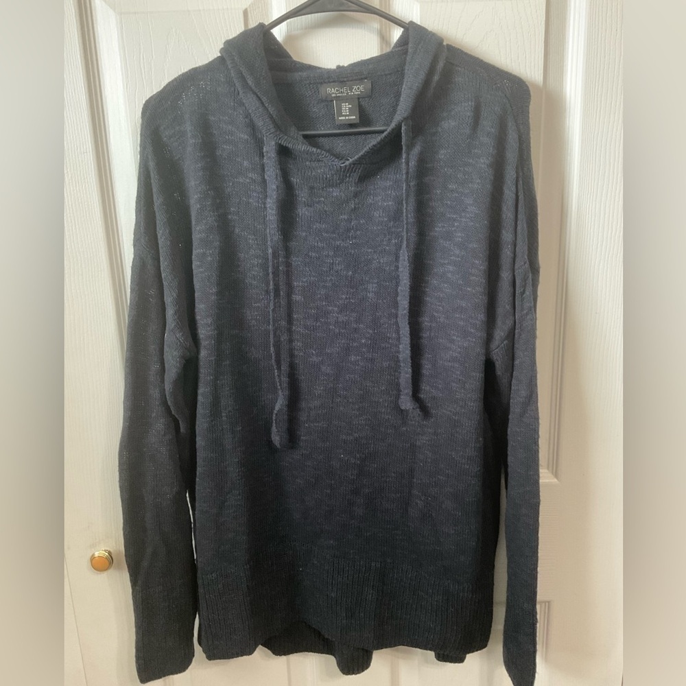 Rachel Zoe black hoodie sweater. Size M.